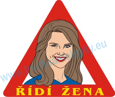Samolepka Řídí žena