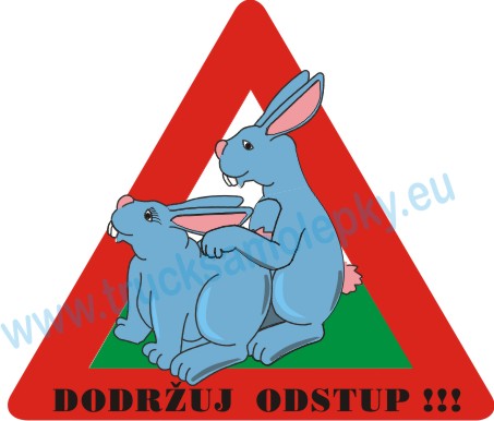 Samolepka Dodržuj odstup