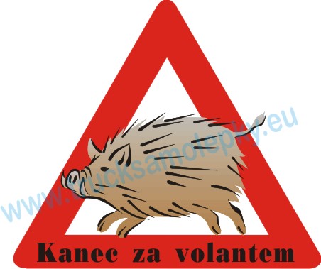 Samolepka Kanec za volantem