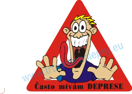 Samolepka Často mívám deprese