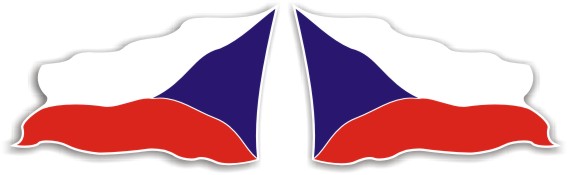 Samolepka VLAJKA CZ  2 - pár