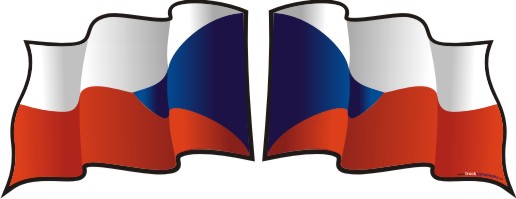 Samolepka VLAJKA CZ  - pár