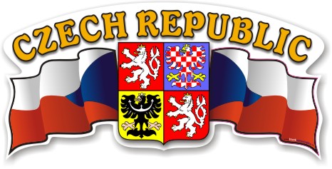 Samolepka VLAJKA CZ  Czech Rep.