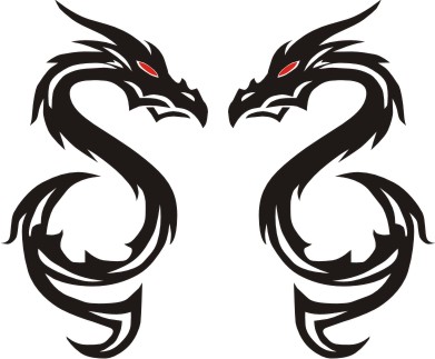 Samolepka  DRAGON  pár