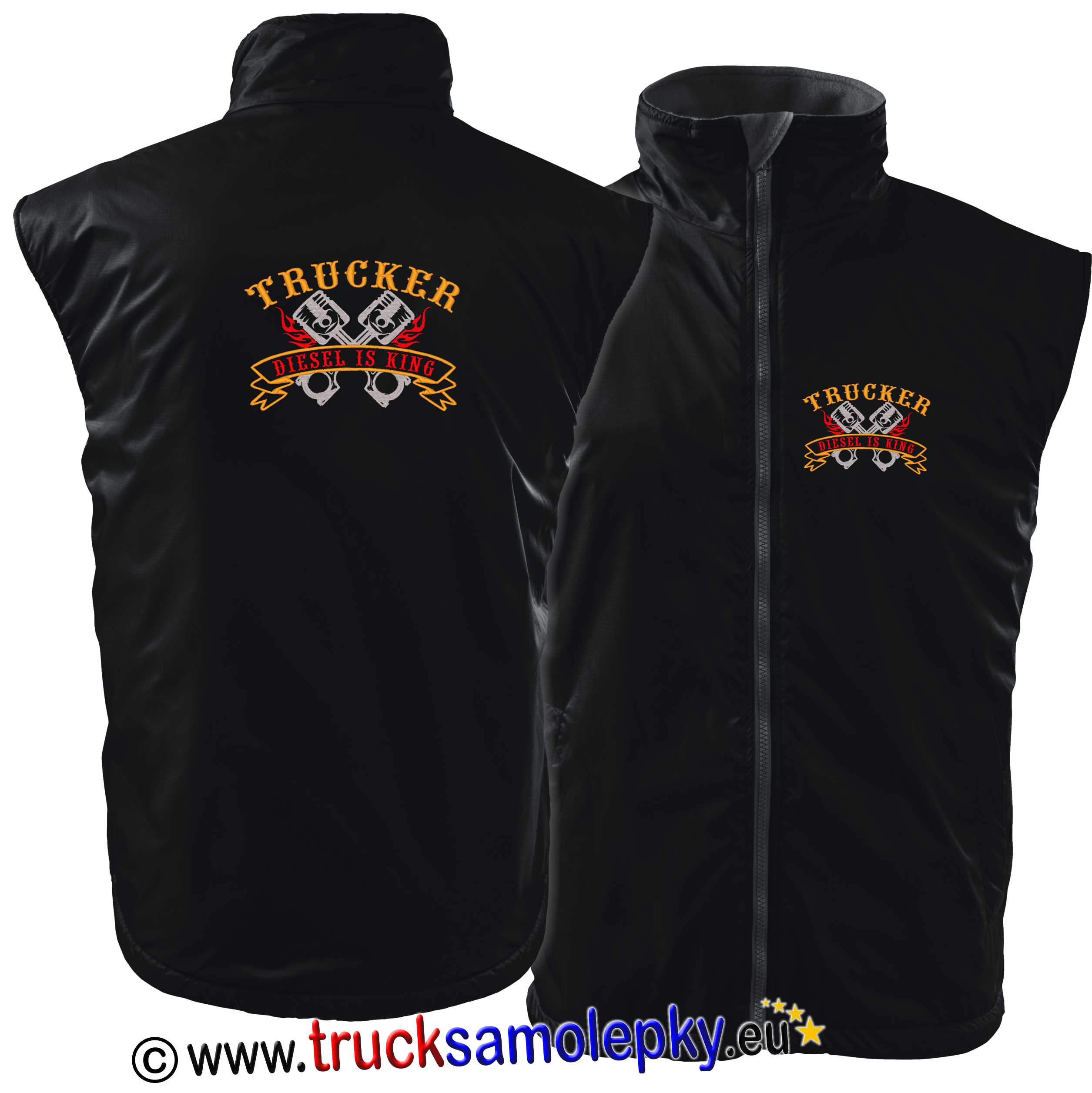 Vesta body warmer TRUCKER DIESEL IS KING