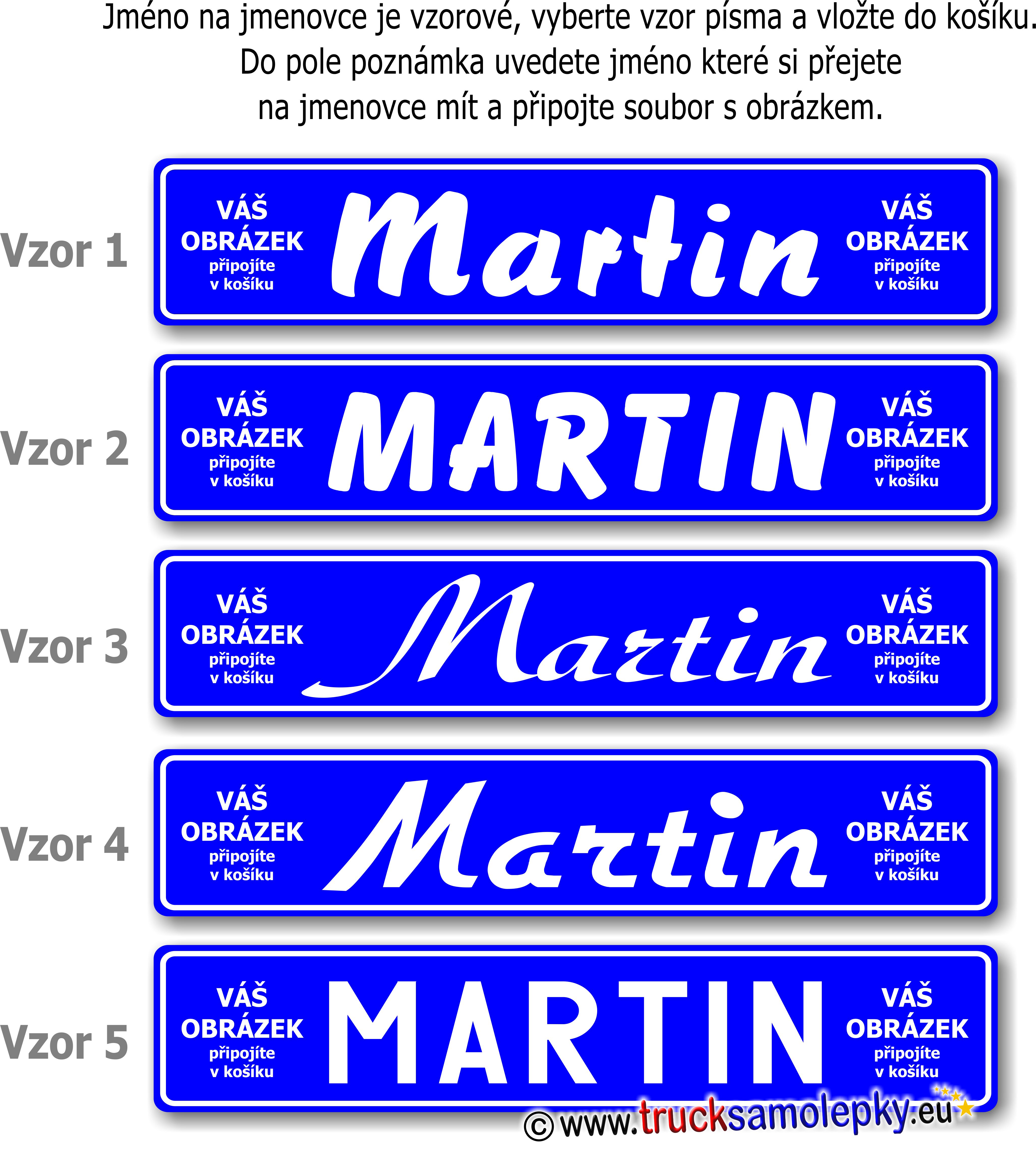 SPZ jmenovka na přání 03