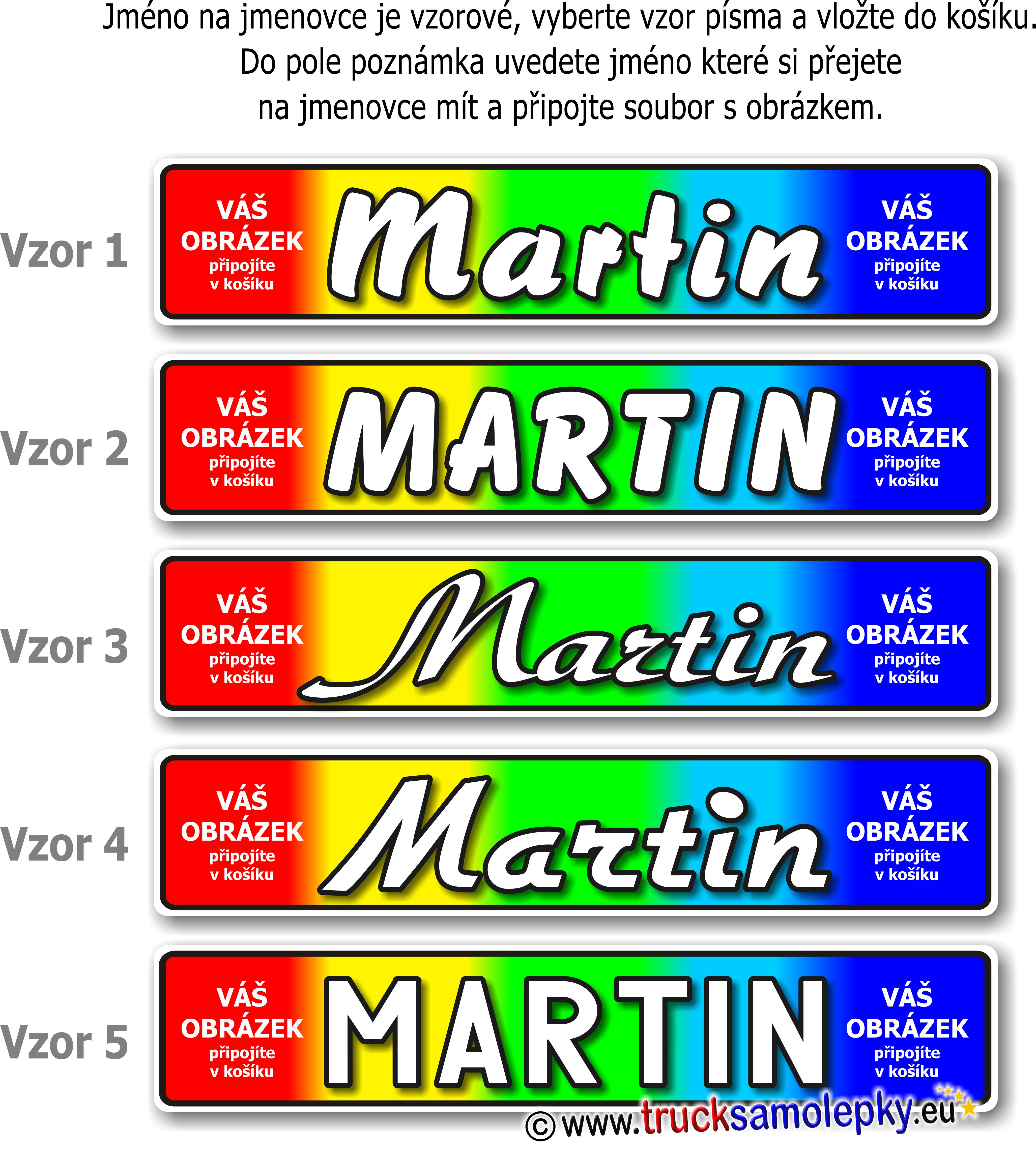 SPZ jmenovka na přání 02
