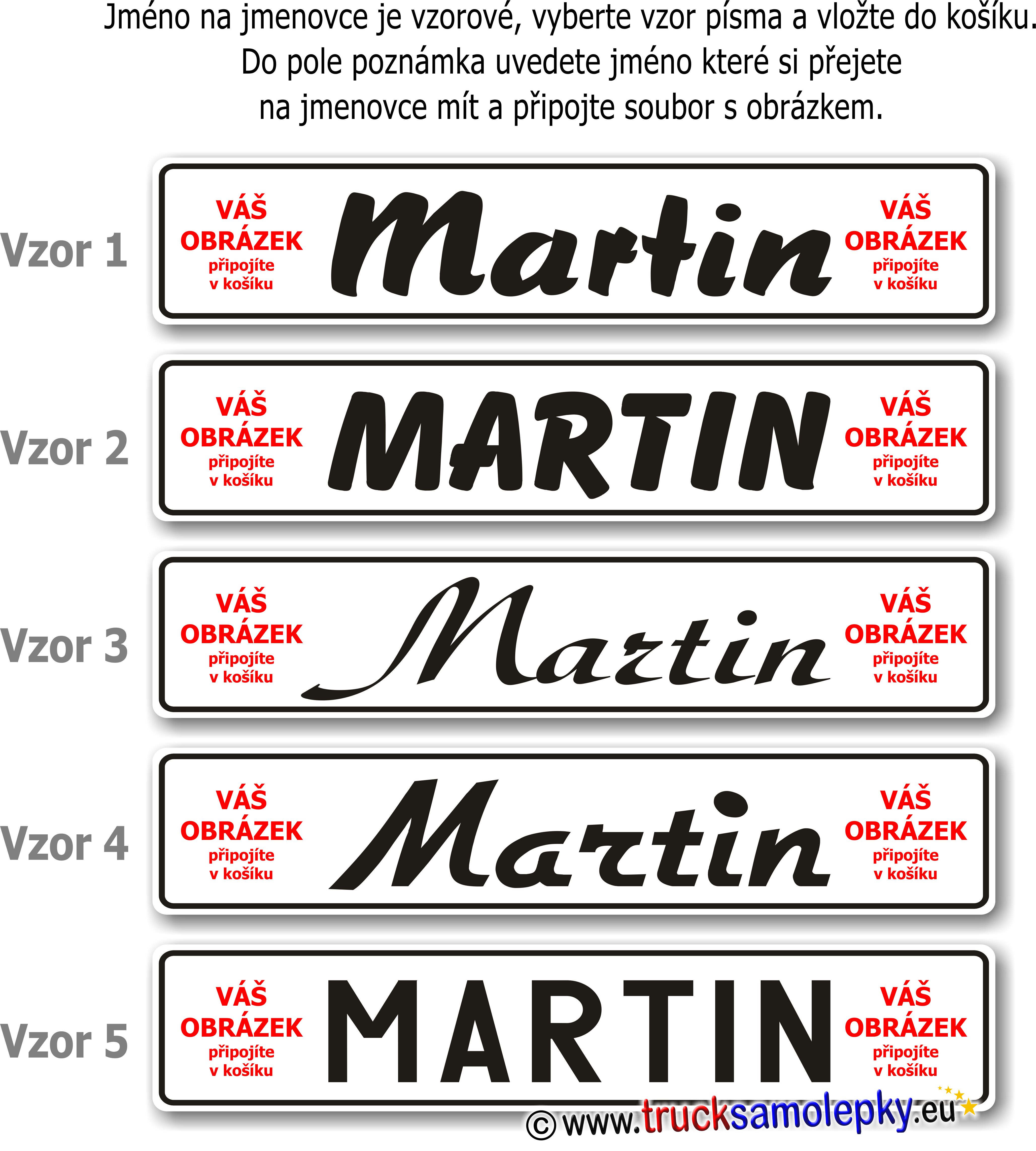 SPZ jmenovka na přání 01