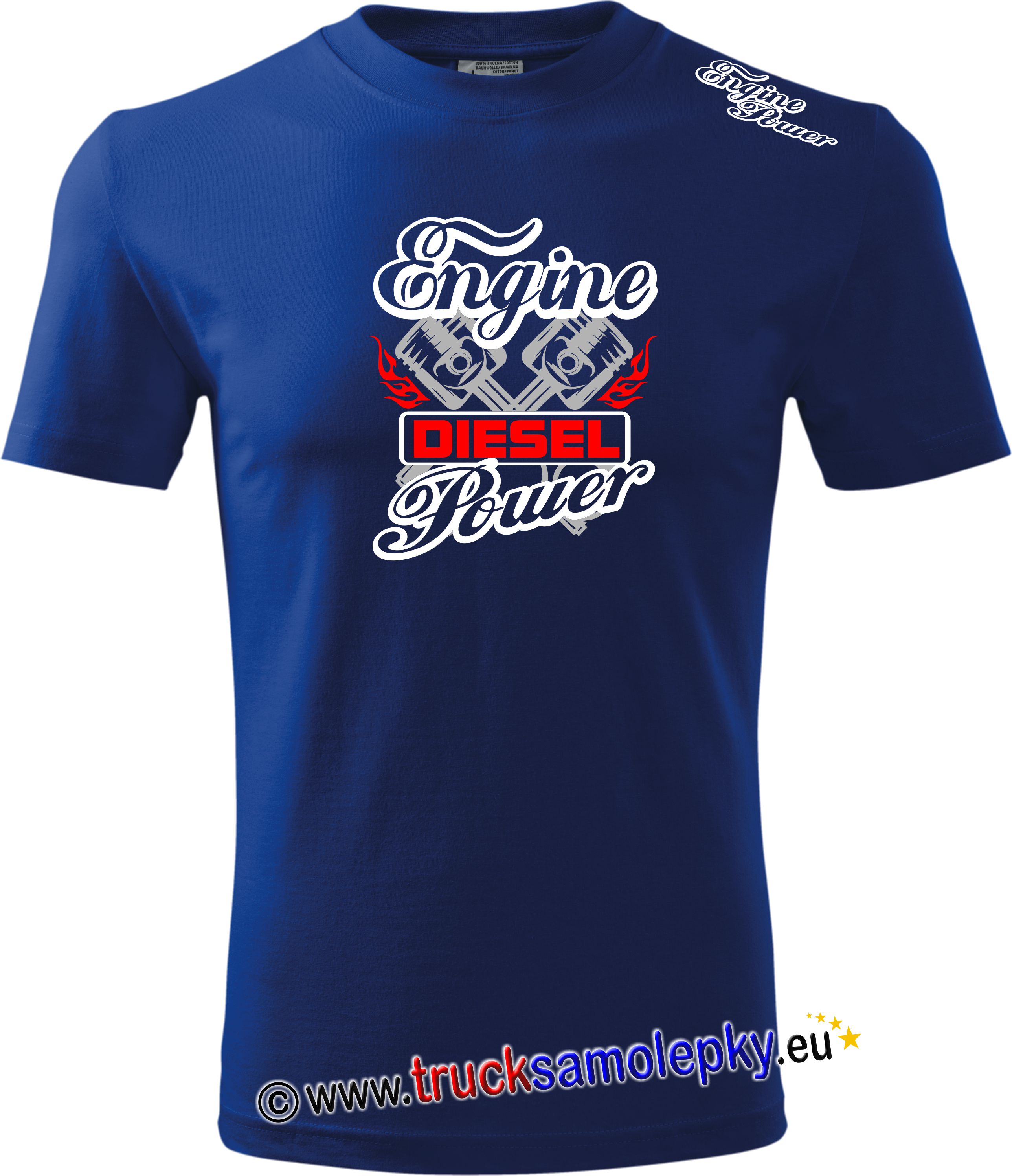 Truck tričko ENGINE DIESEL POWER v barvě modré