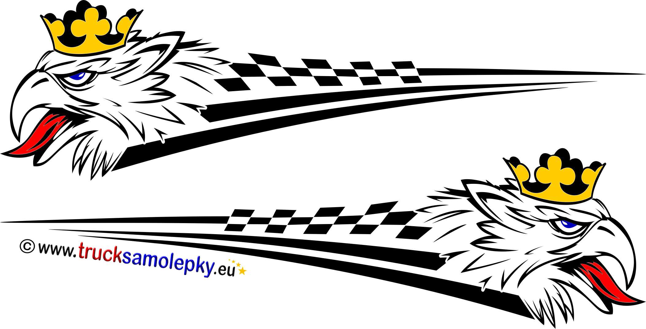 Samolepka GRIFFIN šachovnice - pár