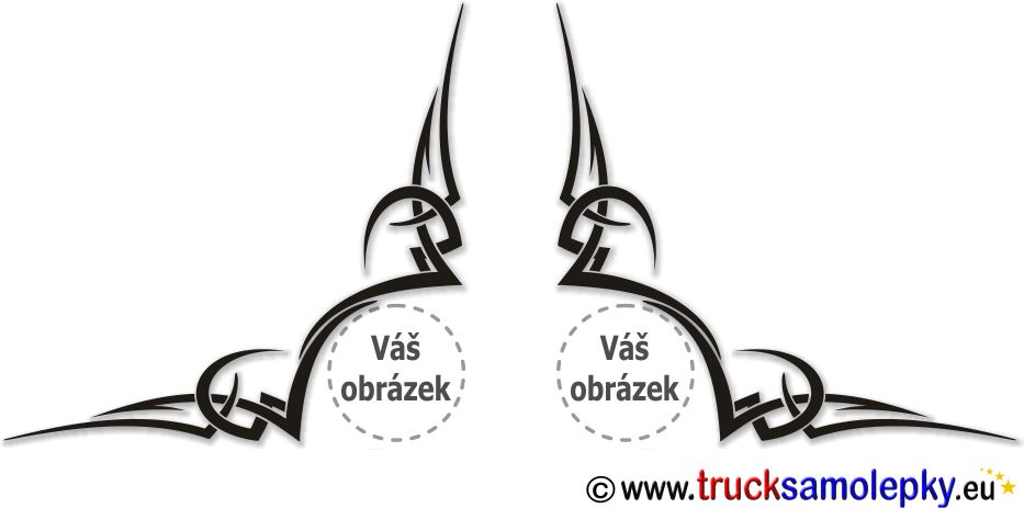 TRUCK samolepka na okna 02 - pár