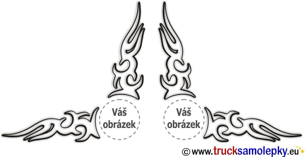 TRUCK samolepka na okna 03 - pár