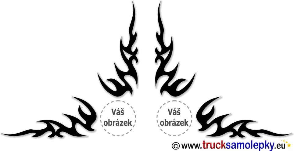 TRUCK samolepka na okna 05 - pár