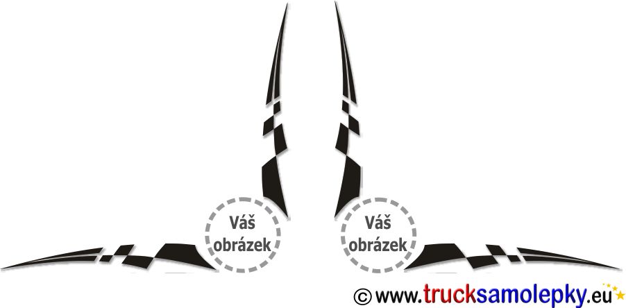 TRUCK samolepka na okna 11 - pár