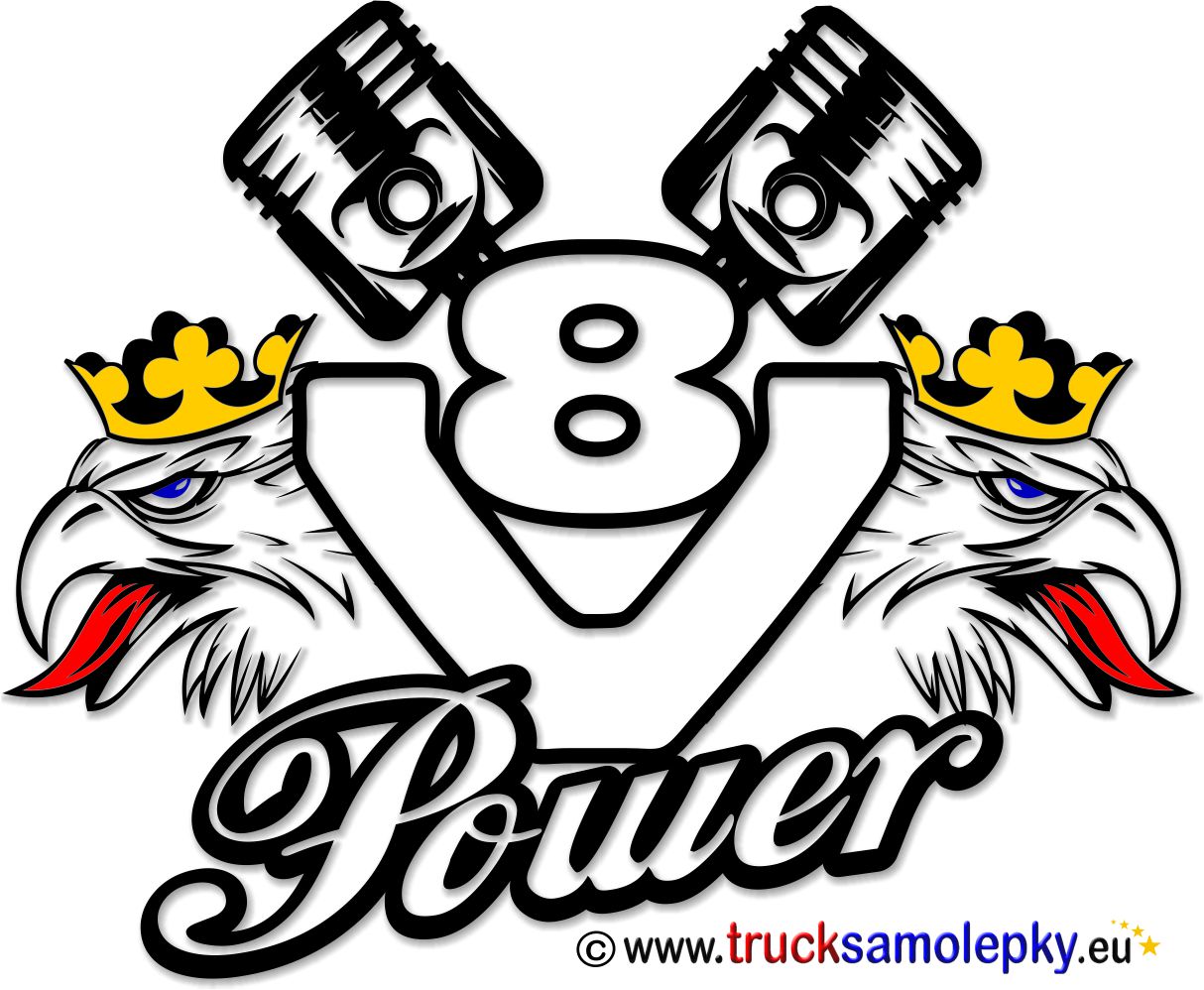 Samolepka V8 GRIFFIN