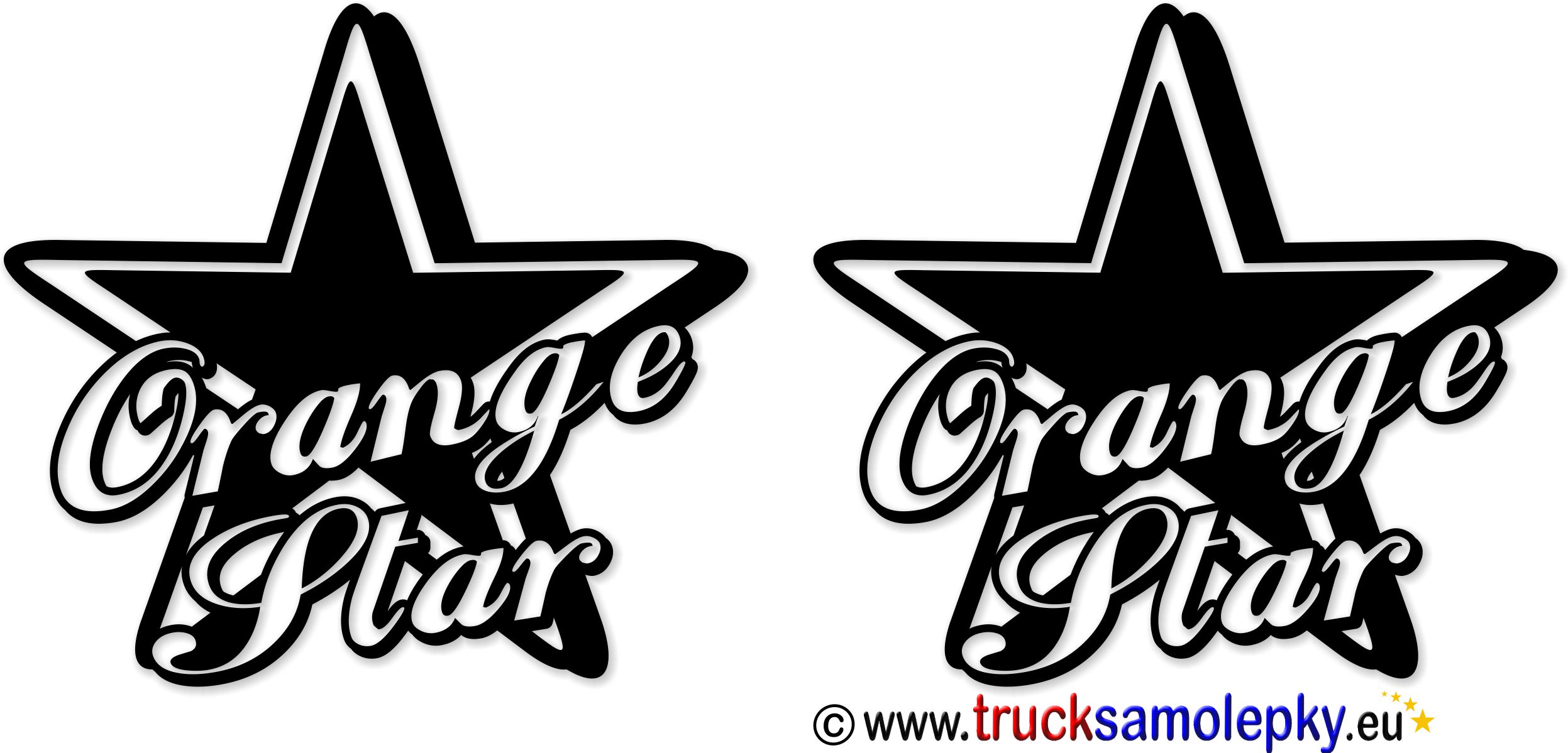 Samolepka ORANŽOVÁ HVĚZDA