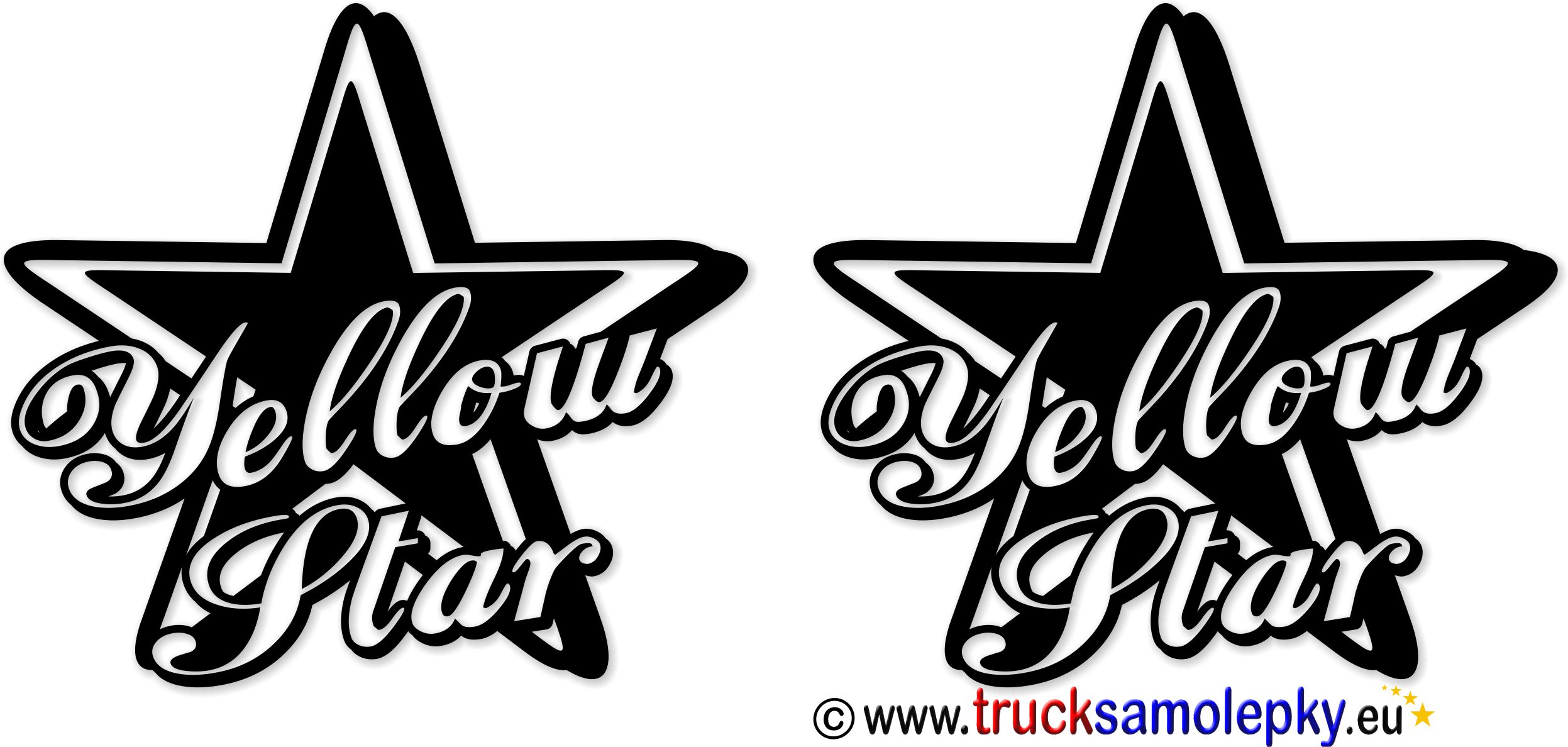 Samolepka ŽLUTÁ HVĚZDA