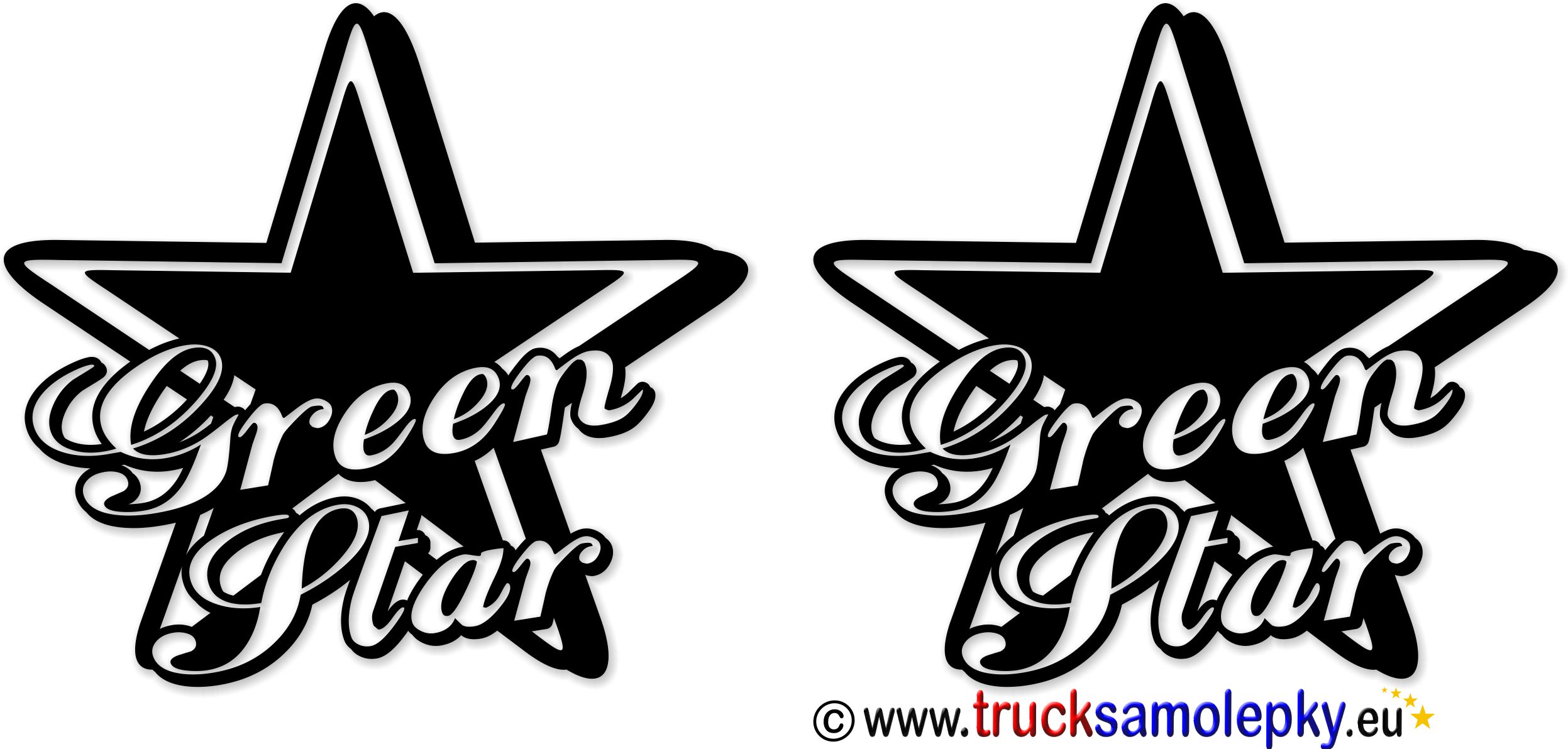 Samolepka ZELENÁ HVĚZDA