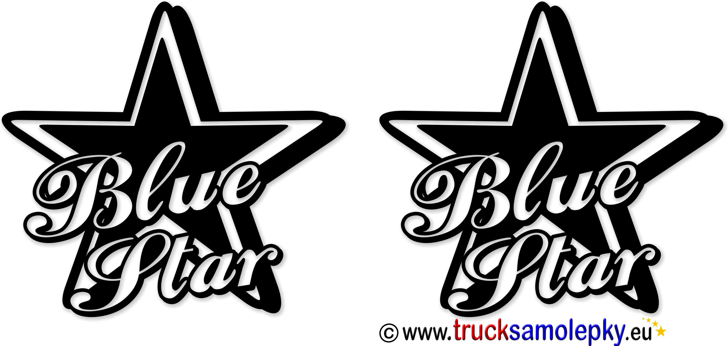 Samolepka MODRÁ HVĚZDA