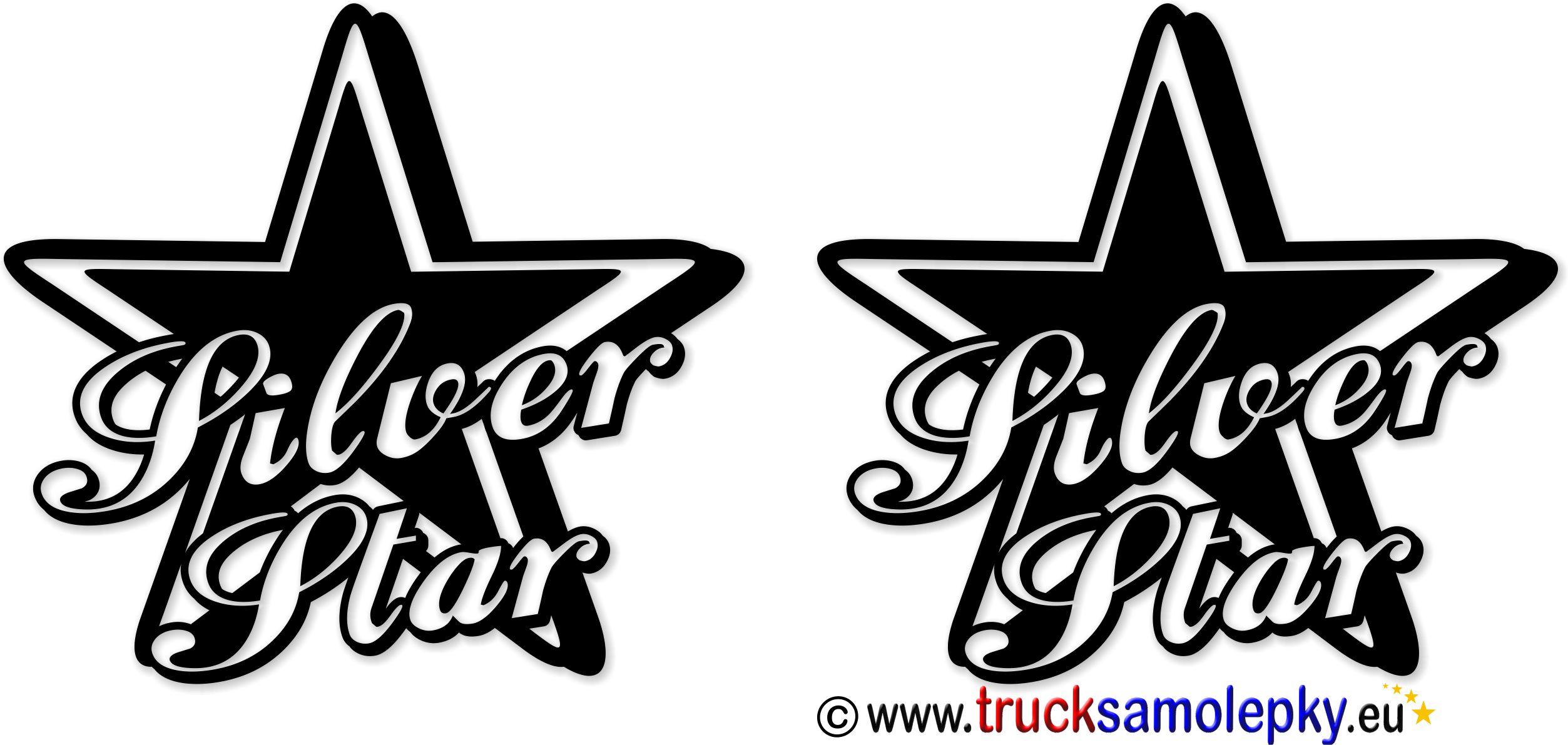 Samolepka STŘÍBRNÁ HVĚZDA