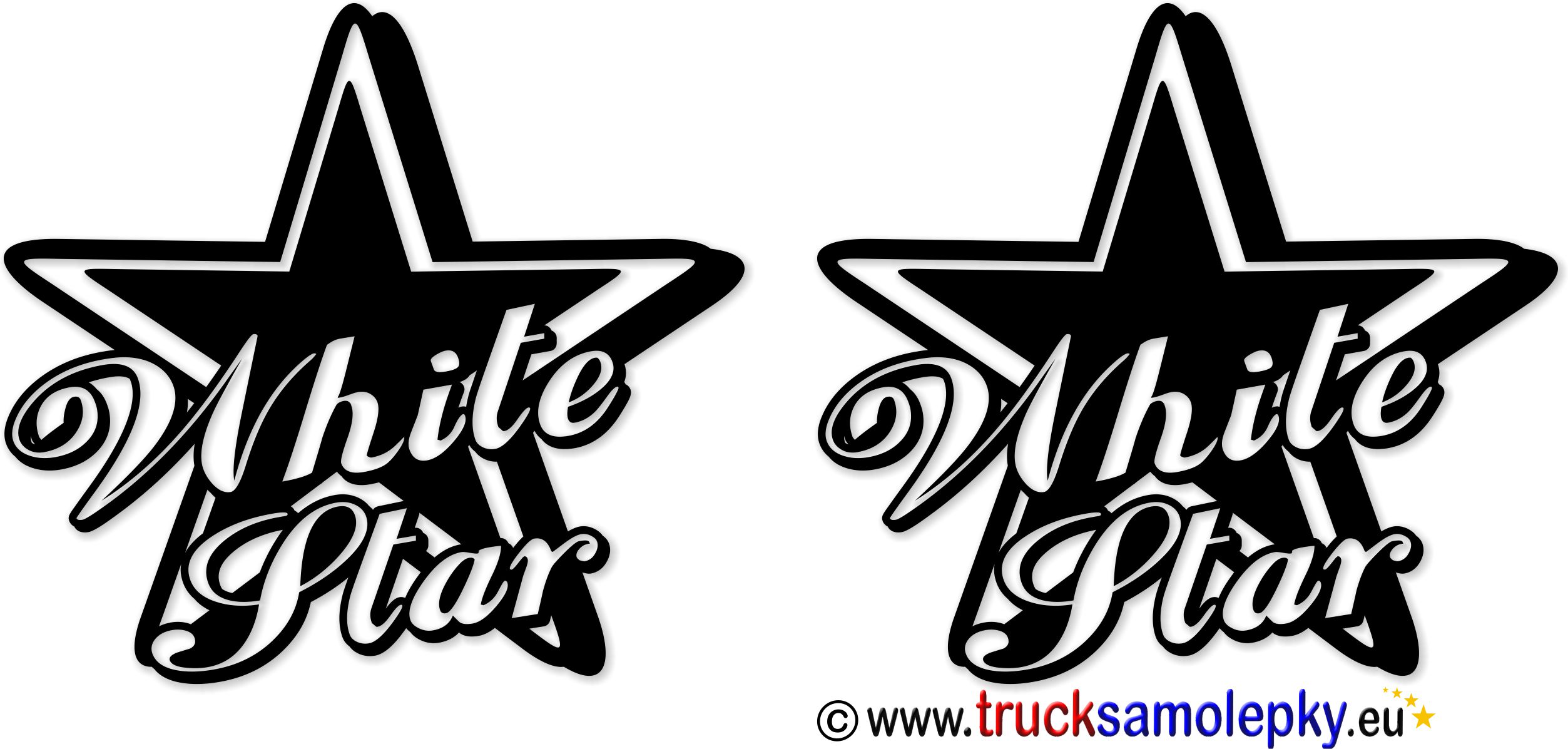Samolepka BÍLÁ HVĚZDA