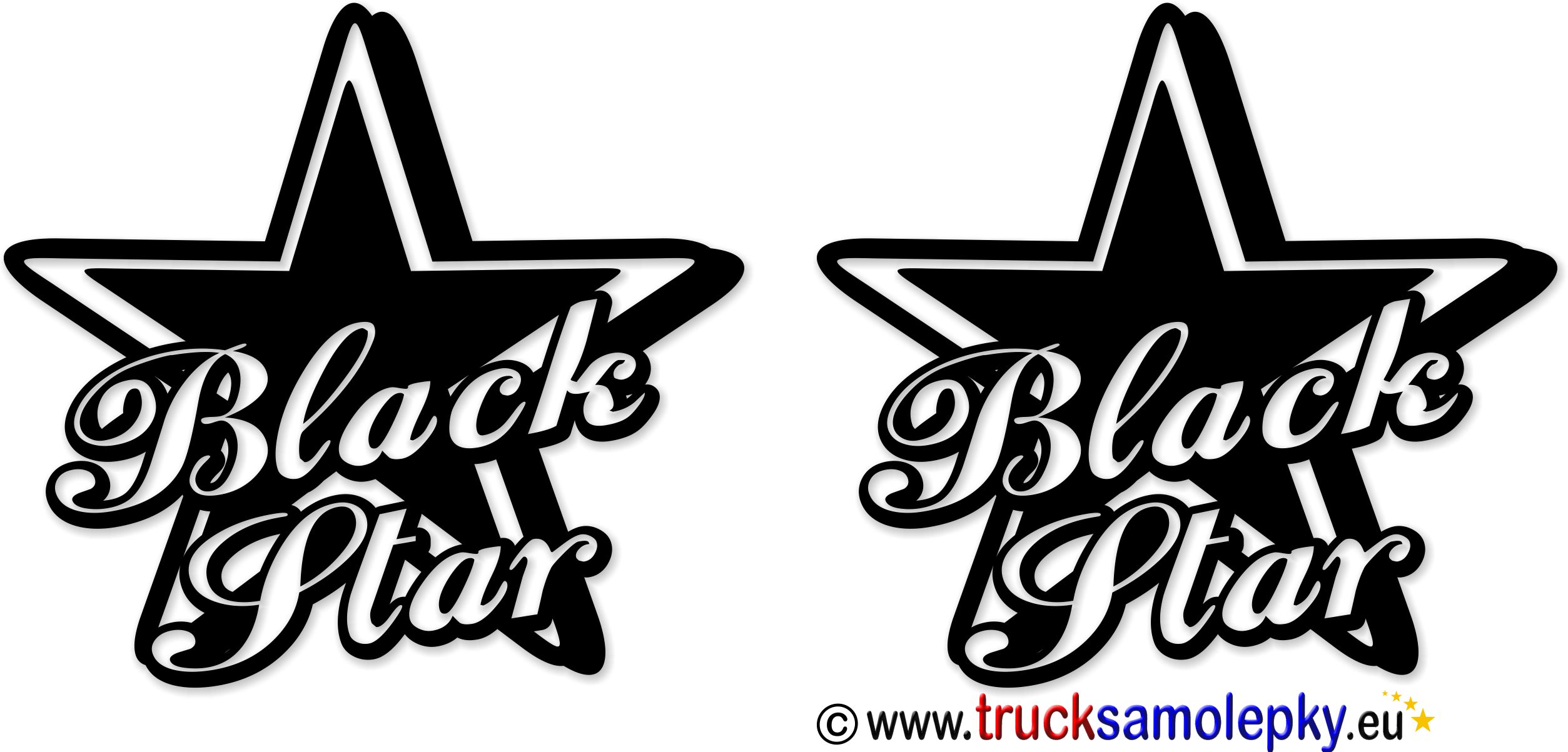 Samolepka ČERNÁ HVĚZDA