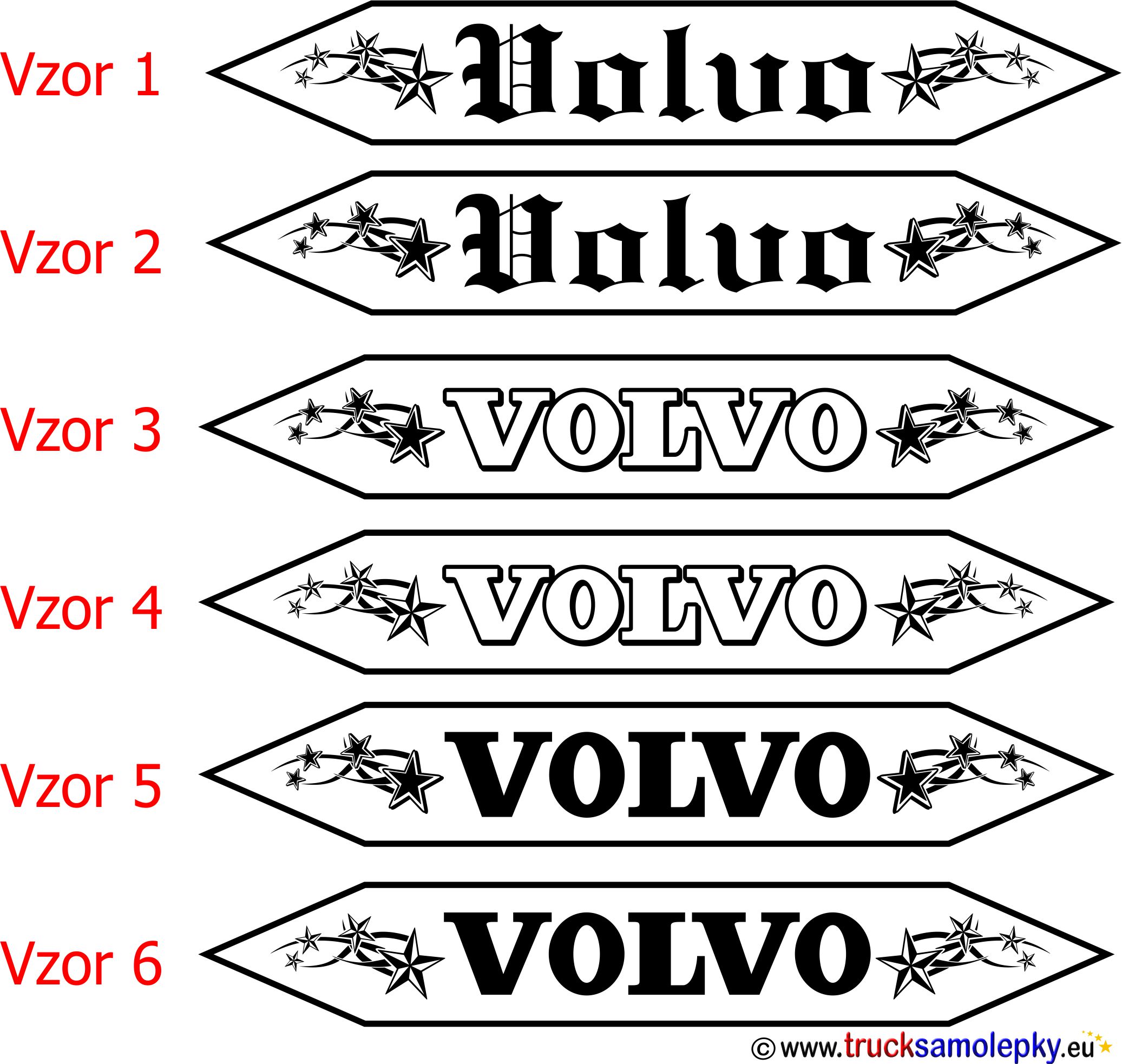 Samolepka VOLVO hvězdy 1