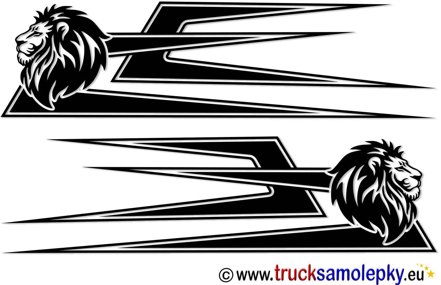 Samolepka Hollandia style pruhy  LEV 2