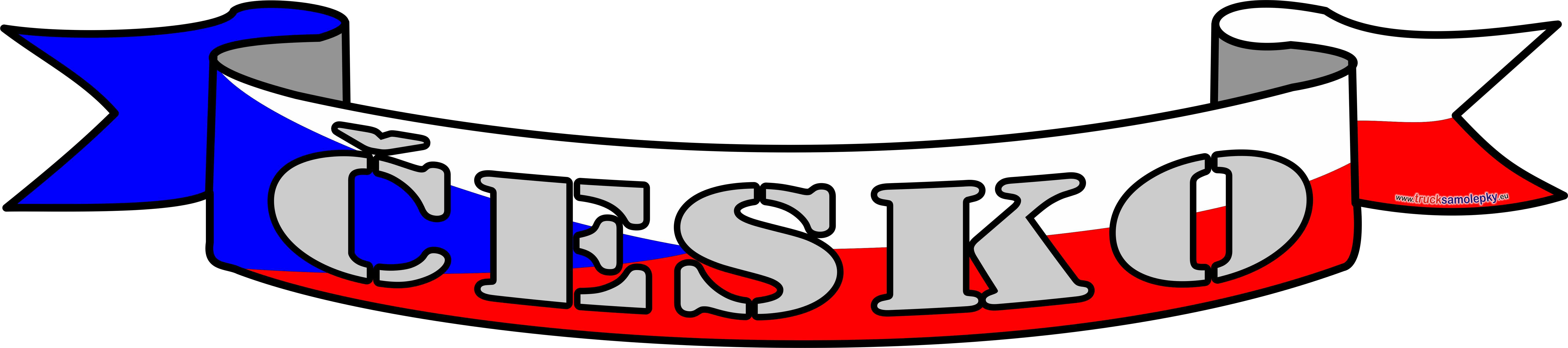 Samolepka ČESKO - stuha