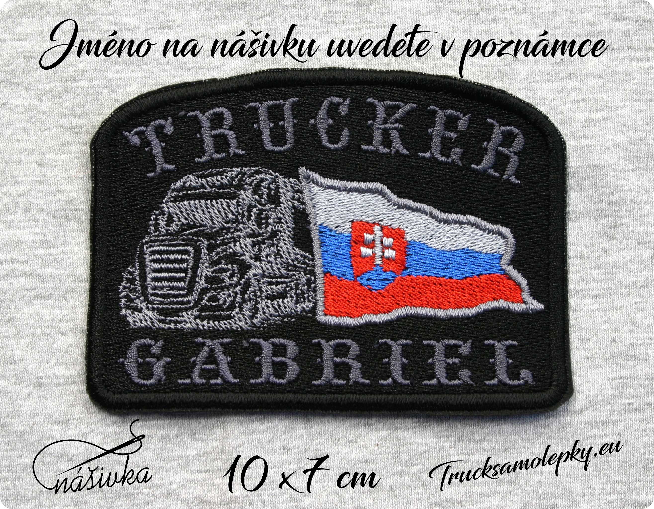 Nášivka TRUCKER SLOVAKIA  se jménem / 053