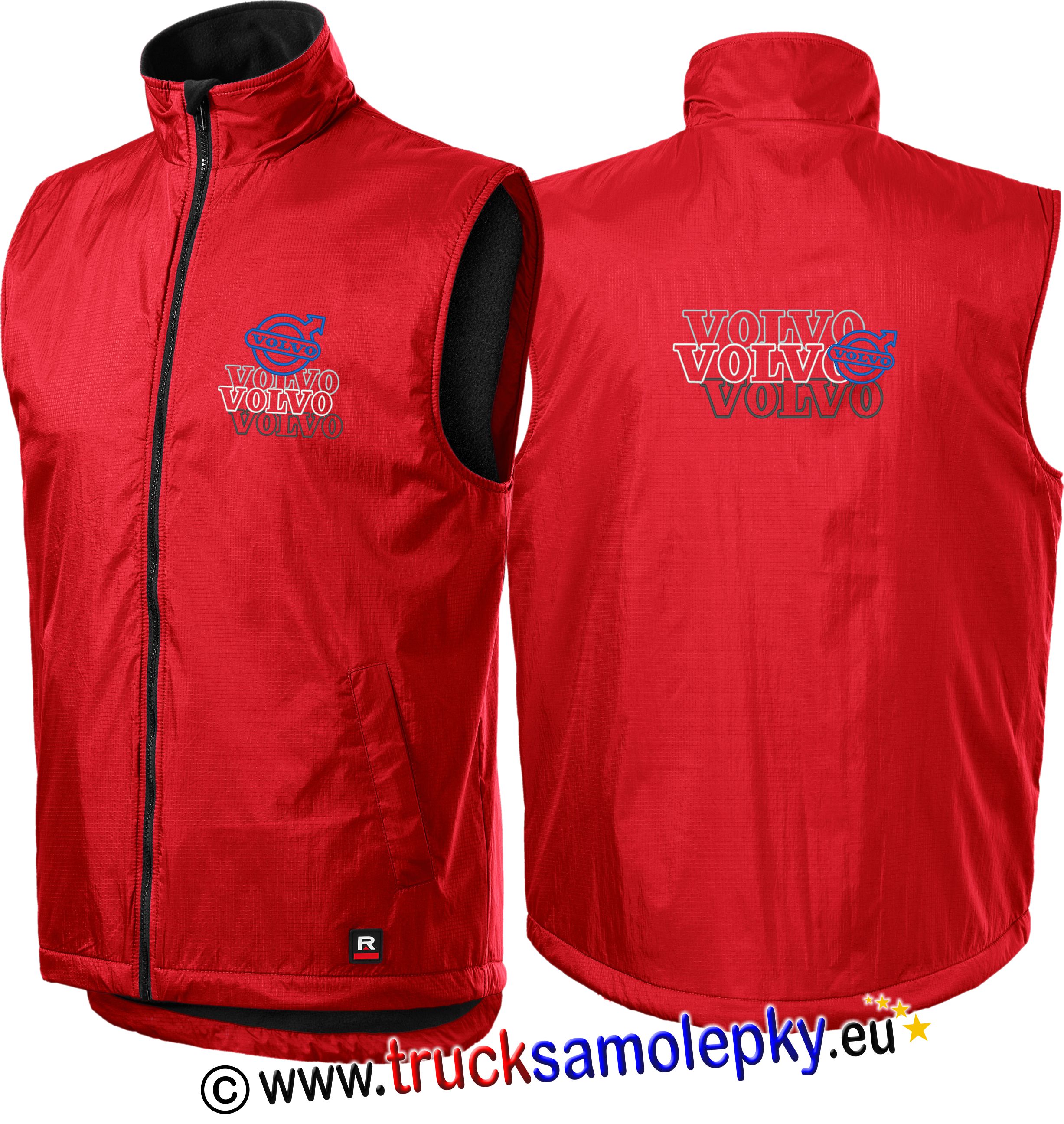 Vesta VOLVO line s výšivkou červená