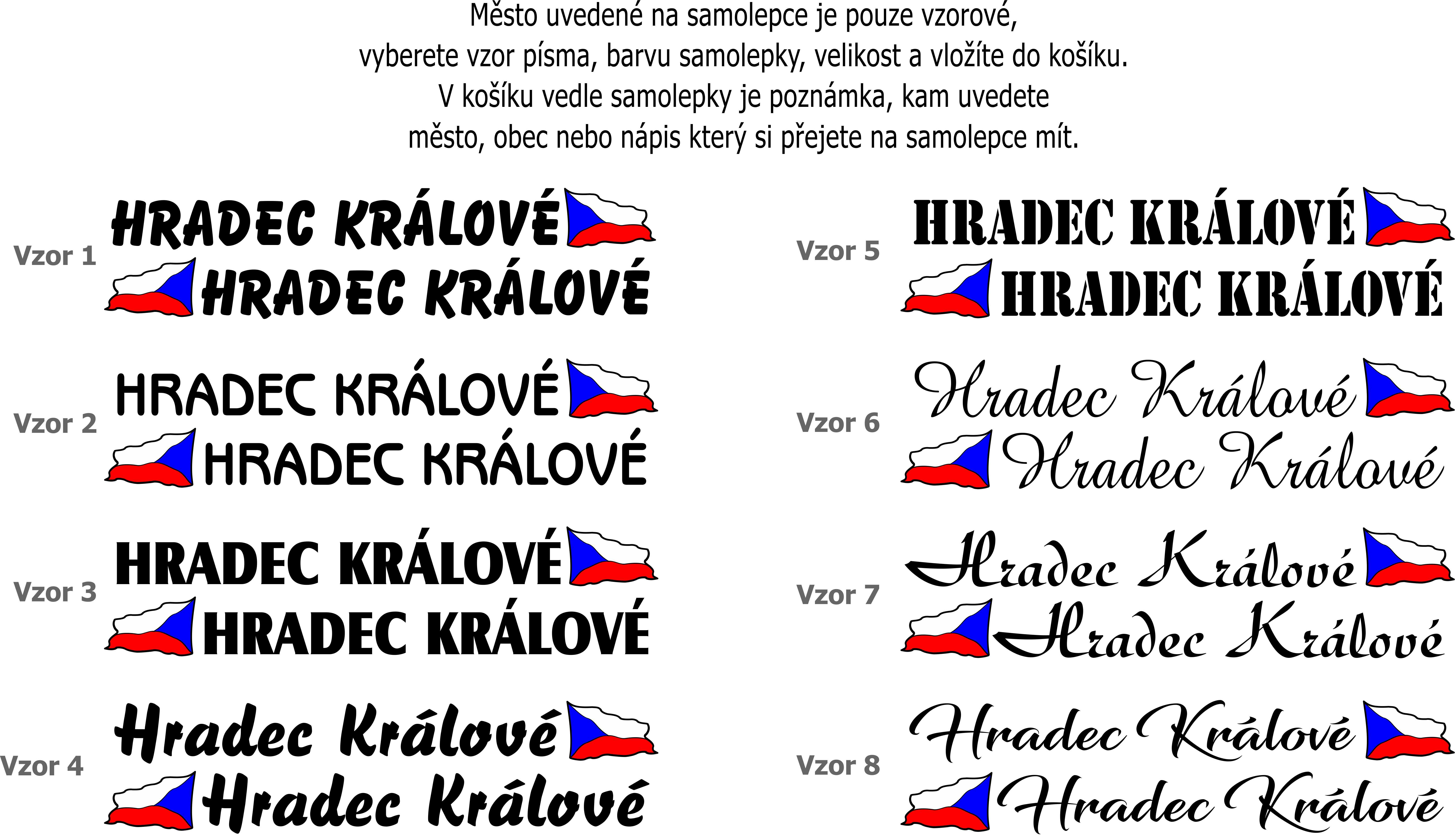 Samolepky VLASTNÍ TEXT s vlajkami CZ