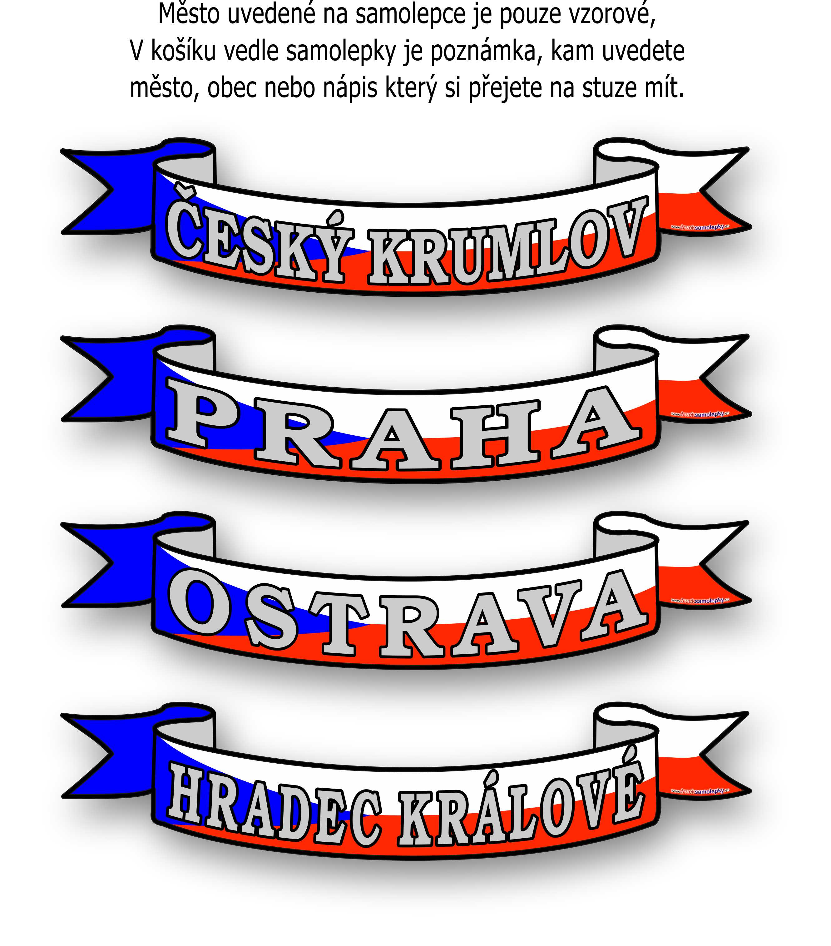 Samolepka STUHA CZ - Vlastní text