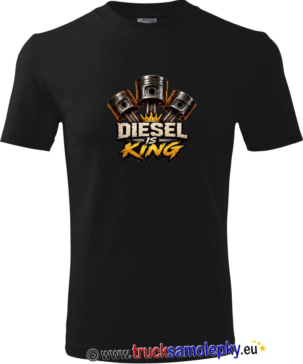 Truck tričko Diesel is king v barvě černé