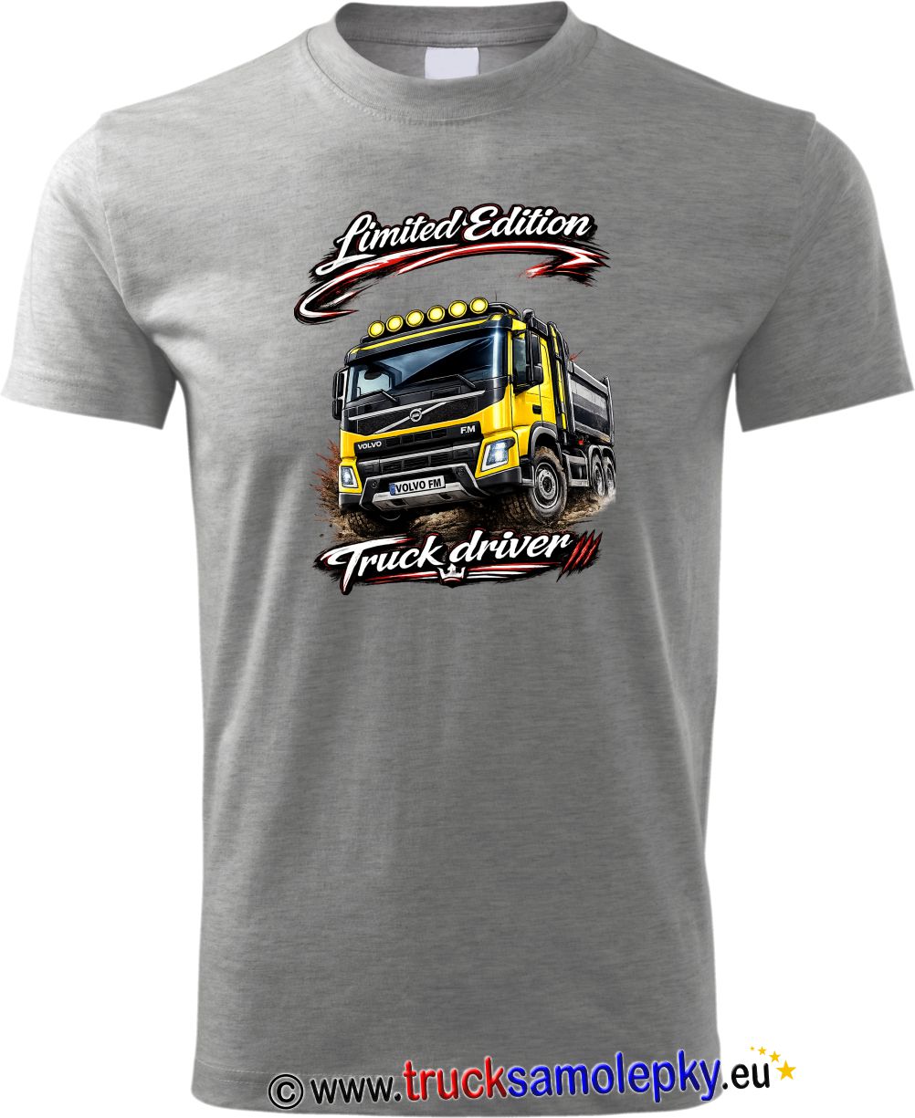 Truck tričko VOLVO FM v barvě šedé