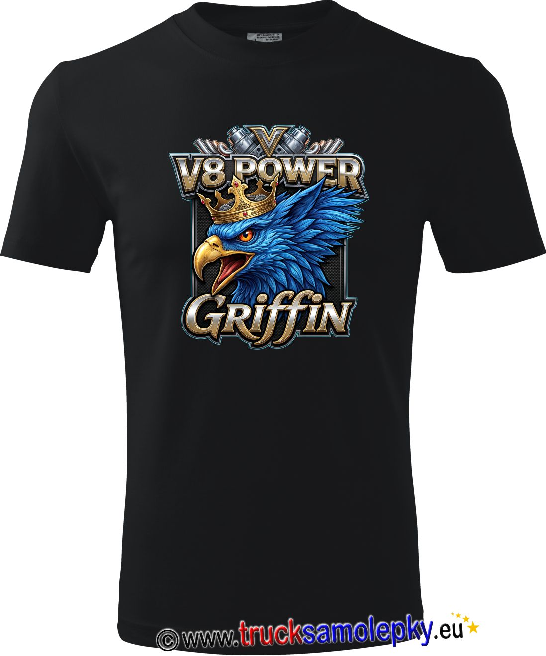 Truck tričko Griffin V8 Power II. v barvě černé