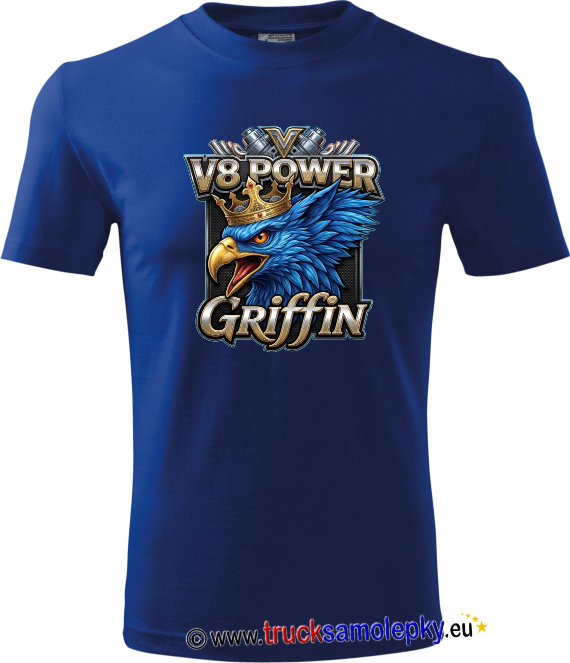 Truck tričko Griffin V8 Power II. v barvě modré