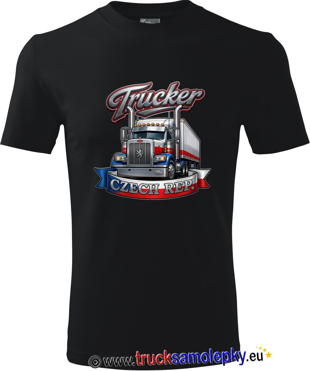 Truck tričko Trucker CZECH REP. II. v barvě černé