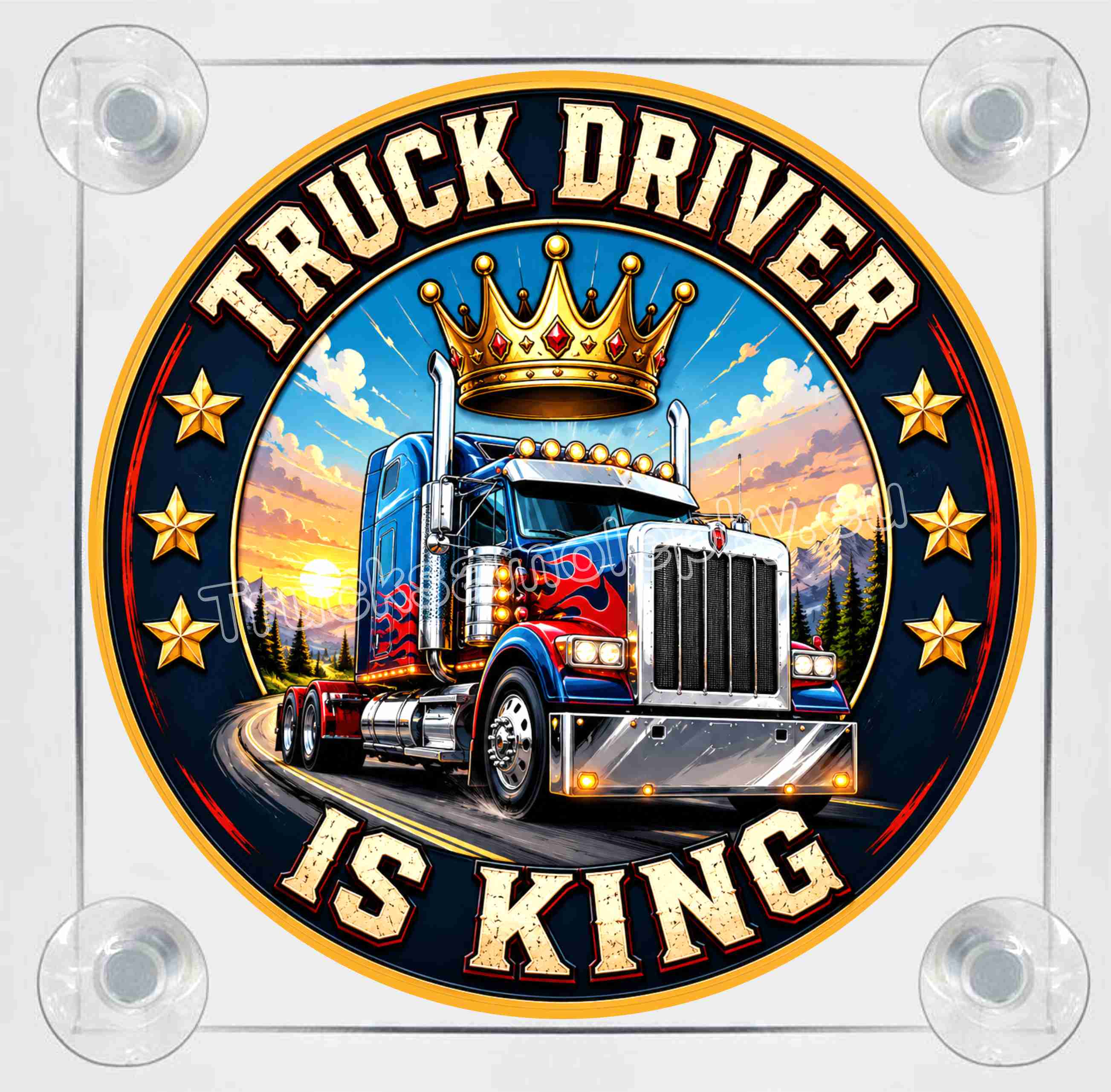 Světelný LED Box  TRUCK DRIVER IS KING 1