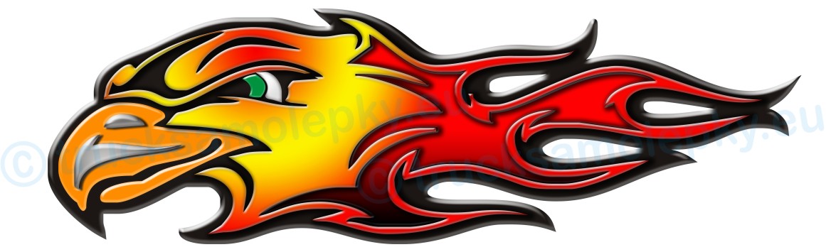 Samolepka  PLAMEŇÁK - doleva